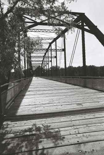 Old bridge over the Missouri River