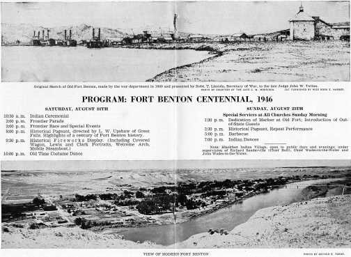 Scanned image of Ft. Benton Centennial program, 1946